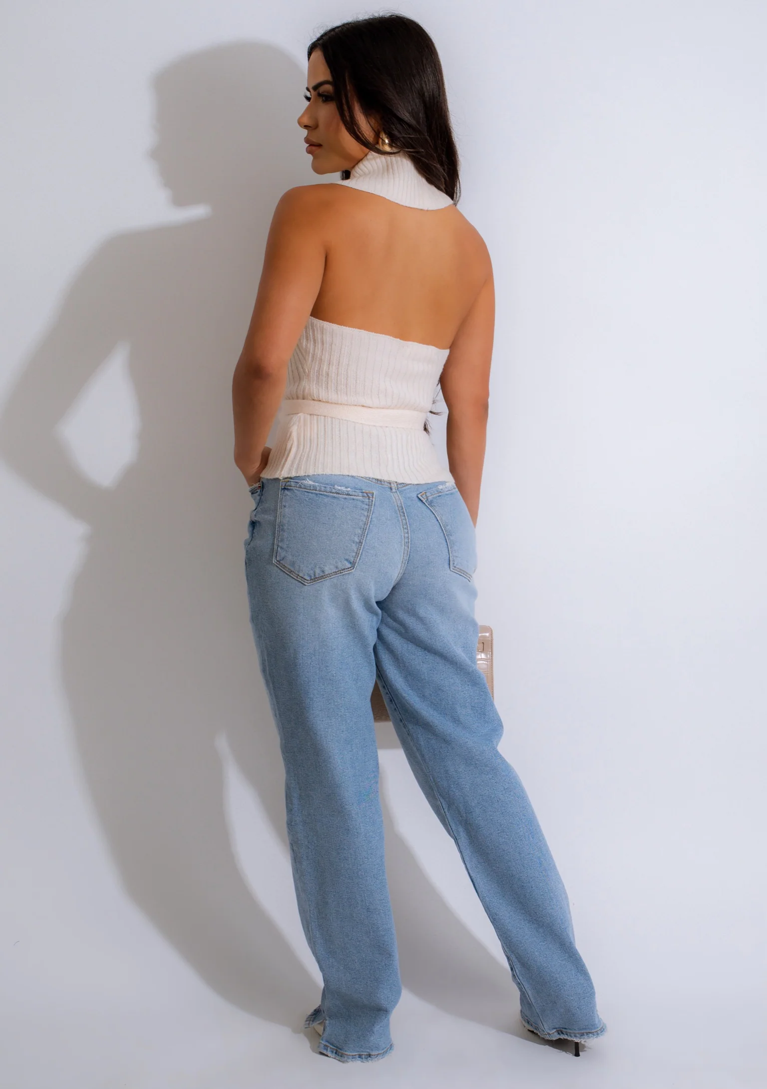 She's Cozy Knit Top White - Image 4