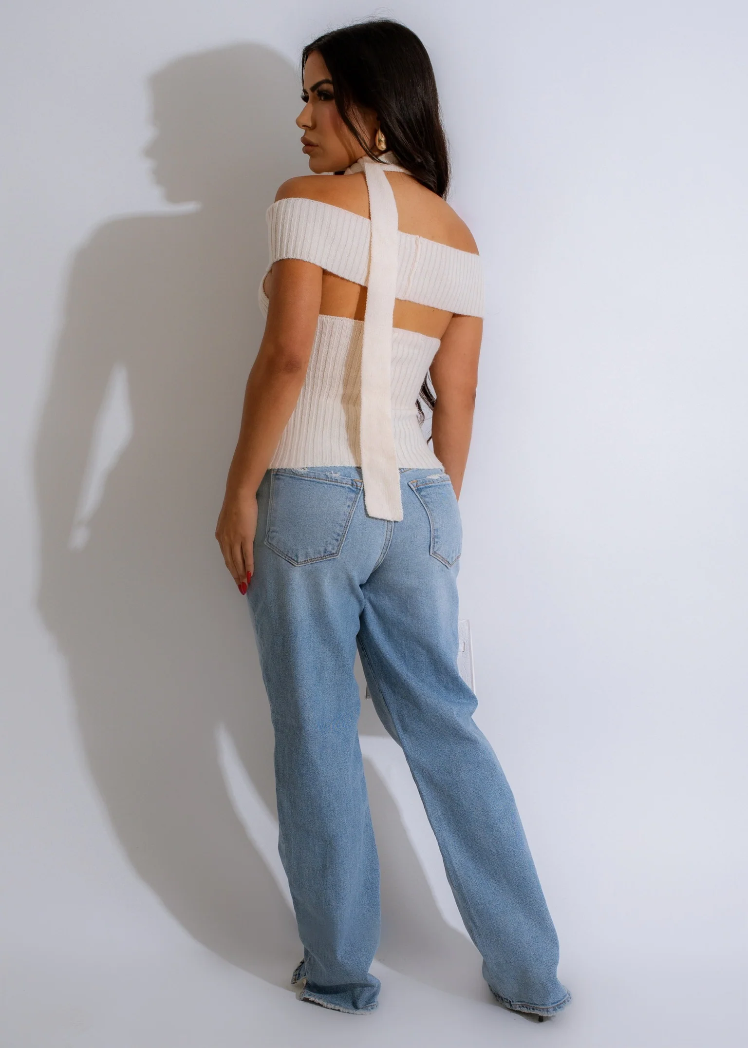 She's Cozy Knit Top White - Image 5