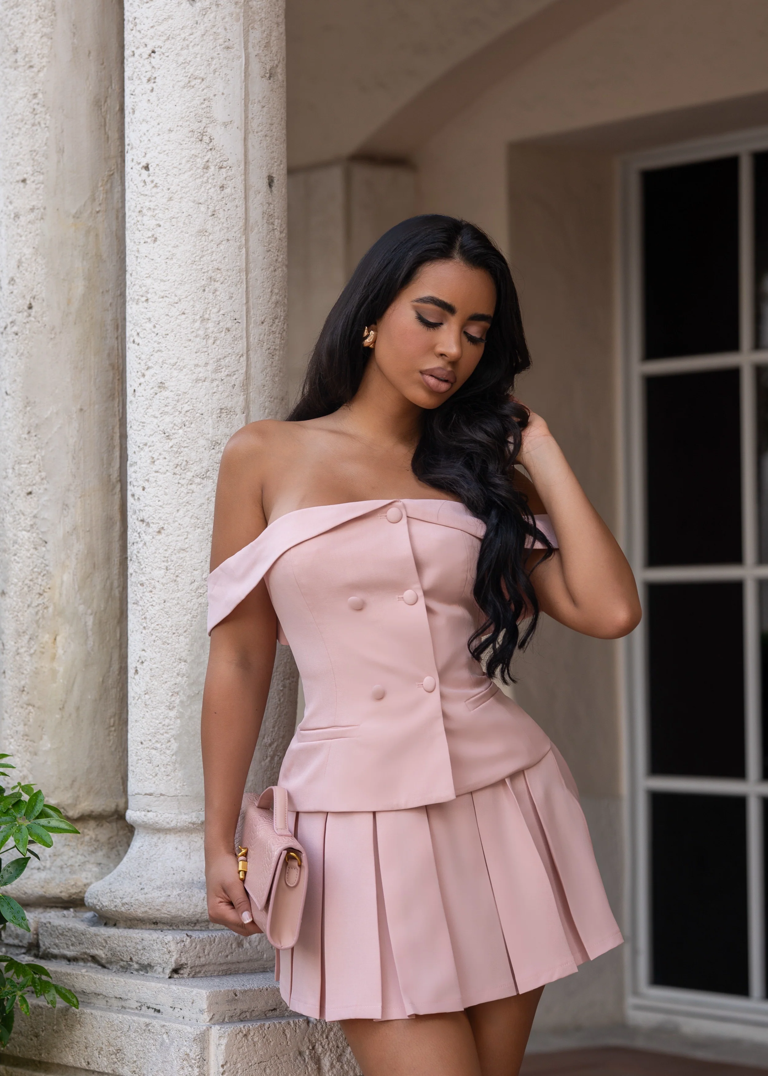 Soft Authority Skirt Set Pink - Image 3