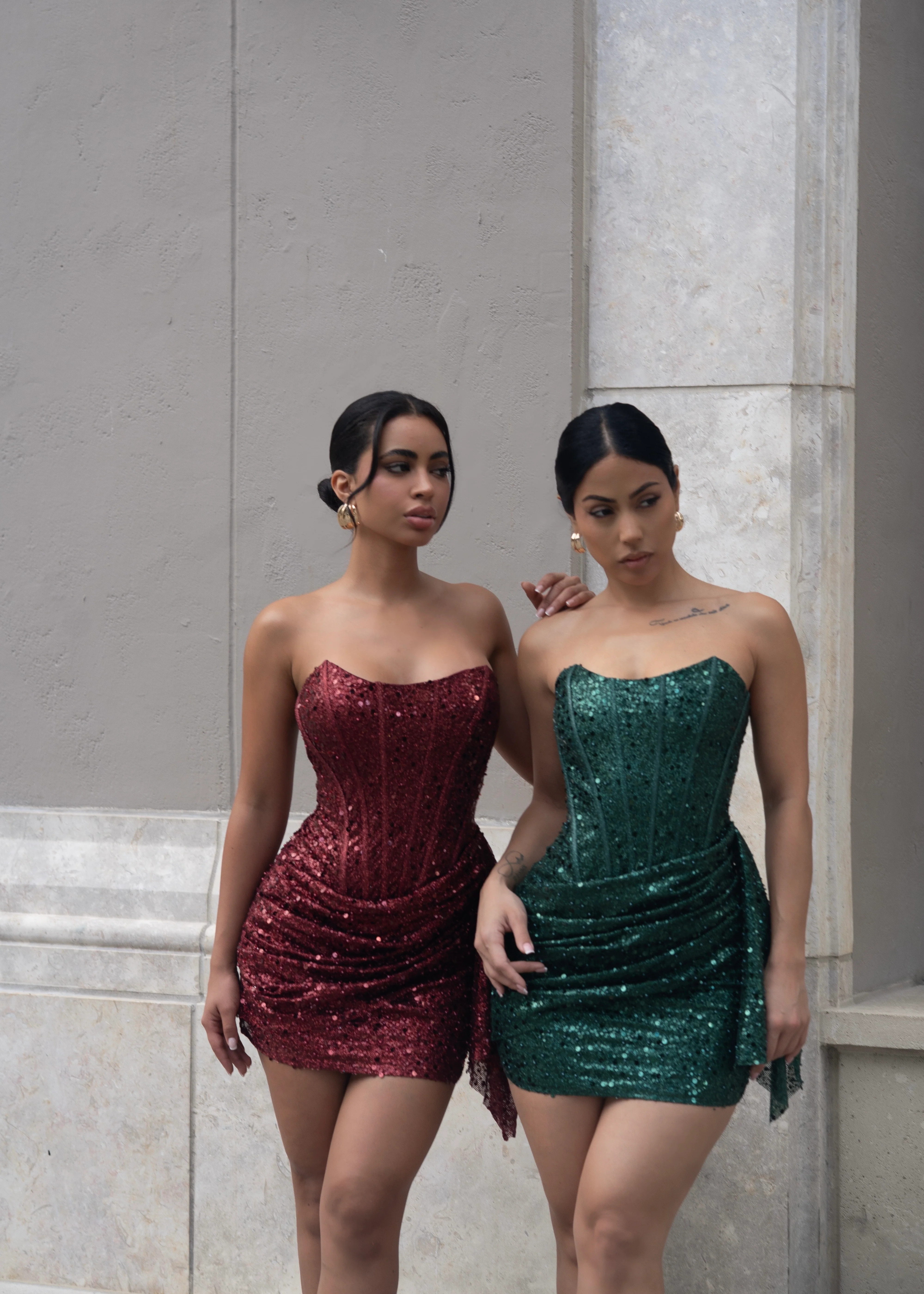 Starlight Seduction Sequin Mini Dress Green - Image 5